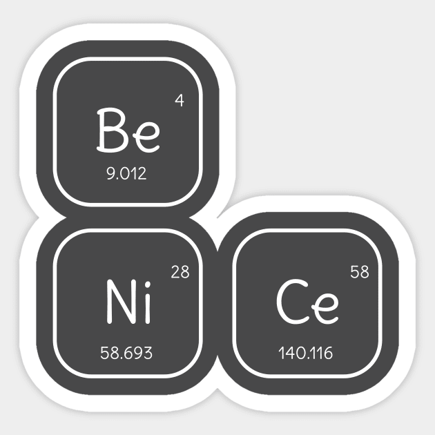 Funny Periodic Table Science Humor T-Shirt Sticker by happinessinatee